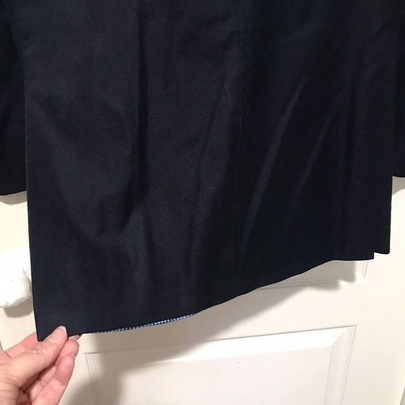 Saddlebred Men's Two Button Navy Blue Blazer Cotton Sport Coat Jacket Size 42L - Picture 8 of 13